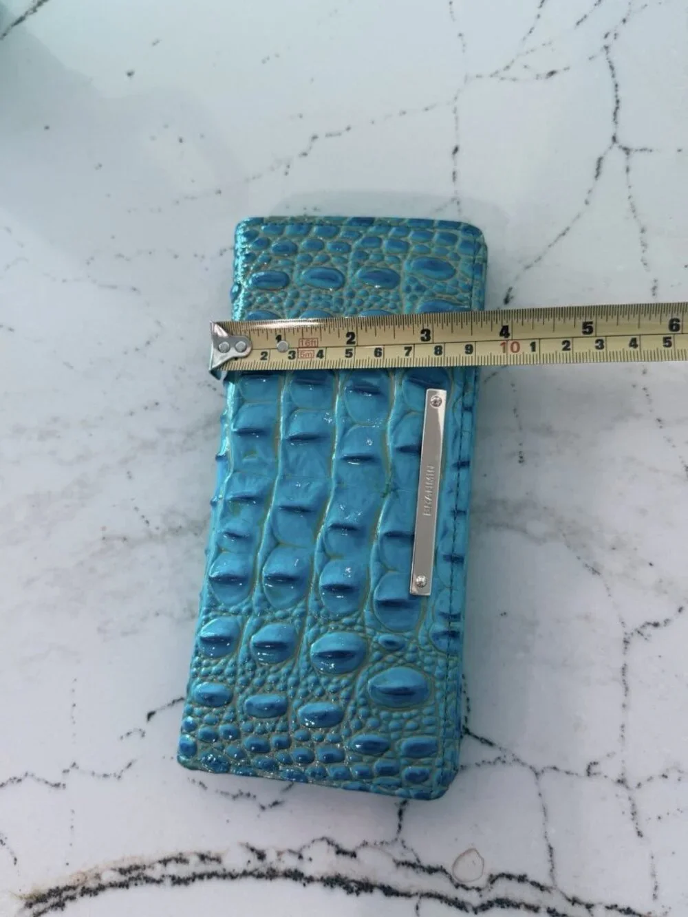 Women’s Brahmin Ady Wallet Peacock Blue Genuine Leather - Picture 7 of 7